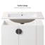 Meuble-lavabo de salle de bain avec lavabo, 2 portes et tablette de rangement ouverte-1269309939