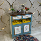 Entryway Cabinet with Wine Rack and Buffet Storage
