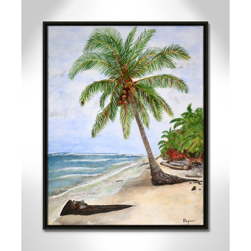 Imprimé paradis par Mike Ragan pour , H 29,5 po x l 23,5 po, Espresso