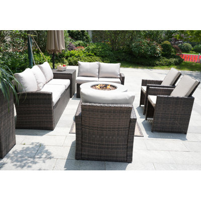 - Person Patio Conversation Set with Cushions
