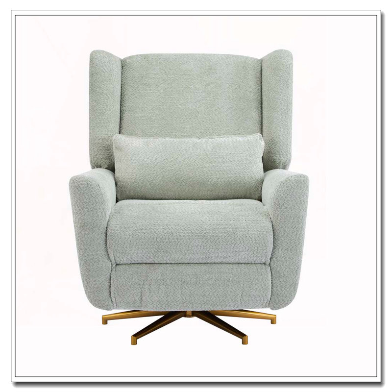 Fauteuil inclinable électrique pivotant, pivotant à 360 ° avec base 5 étoiles, Vert clair