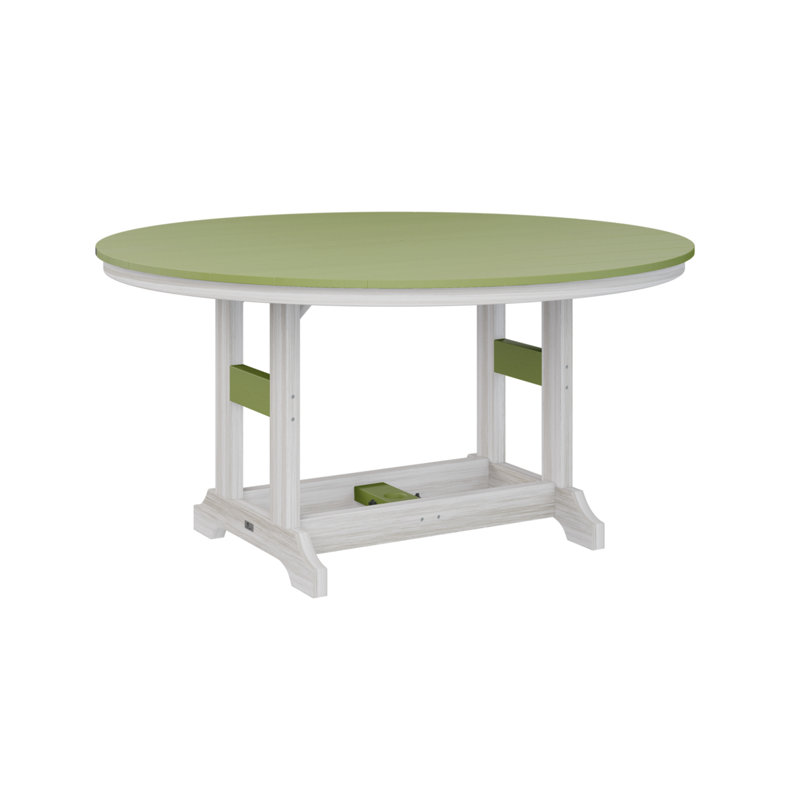 Table de bar ronde Berlin Classic, Vert kiwi, Coquille de mer