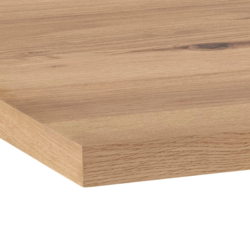 Leilani Oak Metal Base Dining Table
