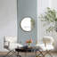 Miroir rond, miroir circulaire avec cadre en fer