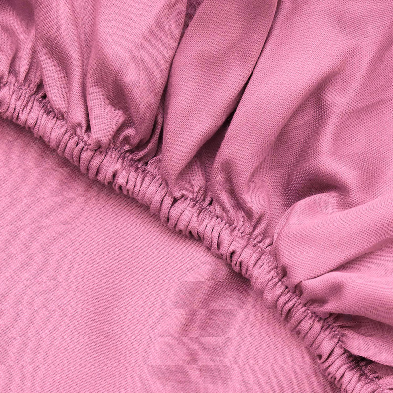 100% Cotton Ranforce Double Fitted Sheet, Pink, 51.2 x 74.8 inches + 11.8 inches Deep Pocket | Soft, Breathable, Durable | Perfect for Comfortable Sleep | Easy Care, Machine Washable, Fits Standard Mattresses