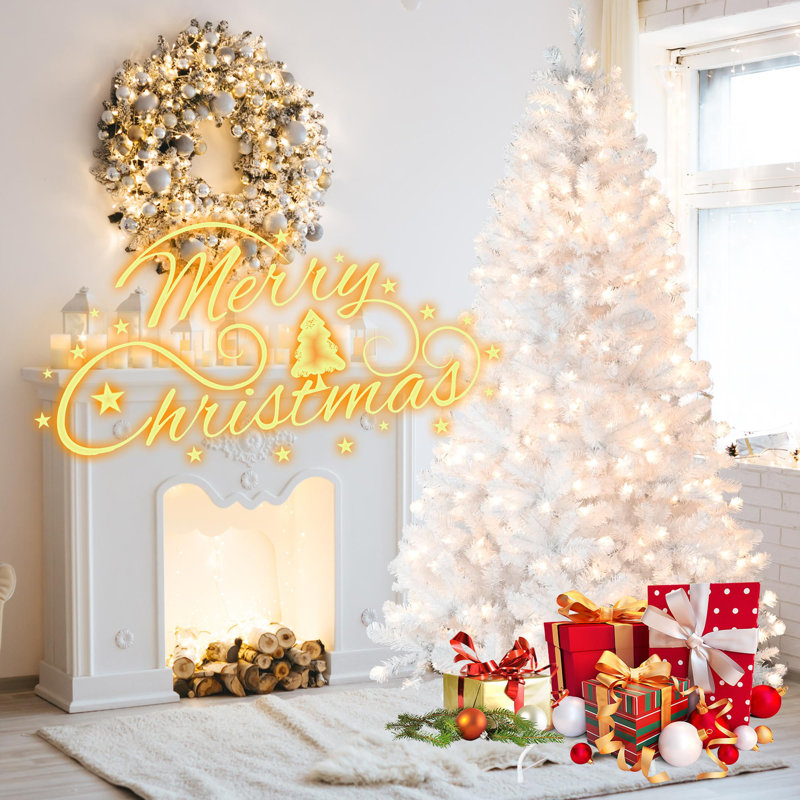 Arbre de Noël artificiel 9 pi avec lumières DEL, H 9 pi