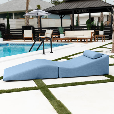 Adanely Sun Lounger - Luxurious Waterproof Folding Lounge & Chaise - Sunbrella by Ivy Bronx