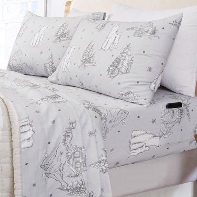 Ensemble de draps 100% flanelle de coton Dariely