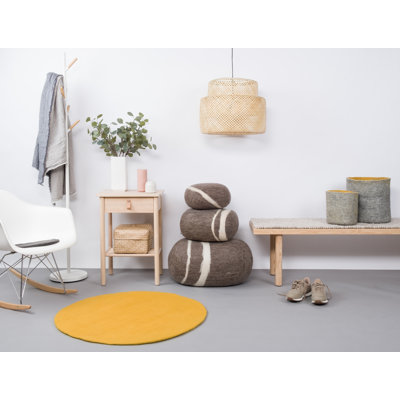 Hugo 50cm Wide Oval Pouffe Ottoman