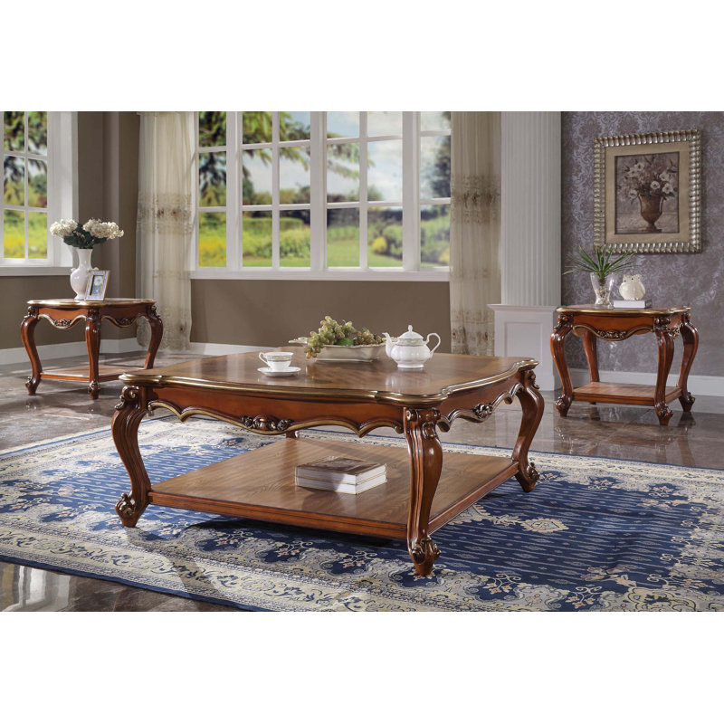 Andrell Solid Wood Top Coffee Table
