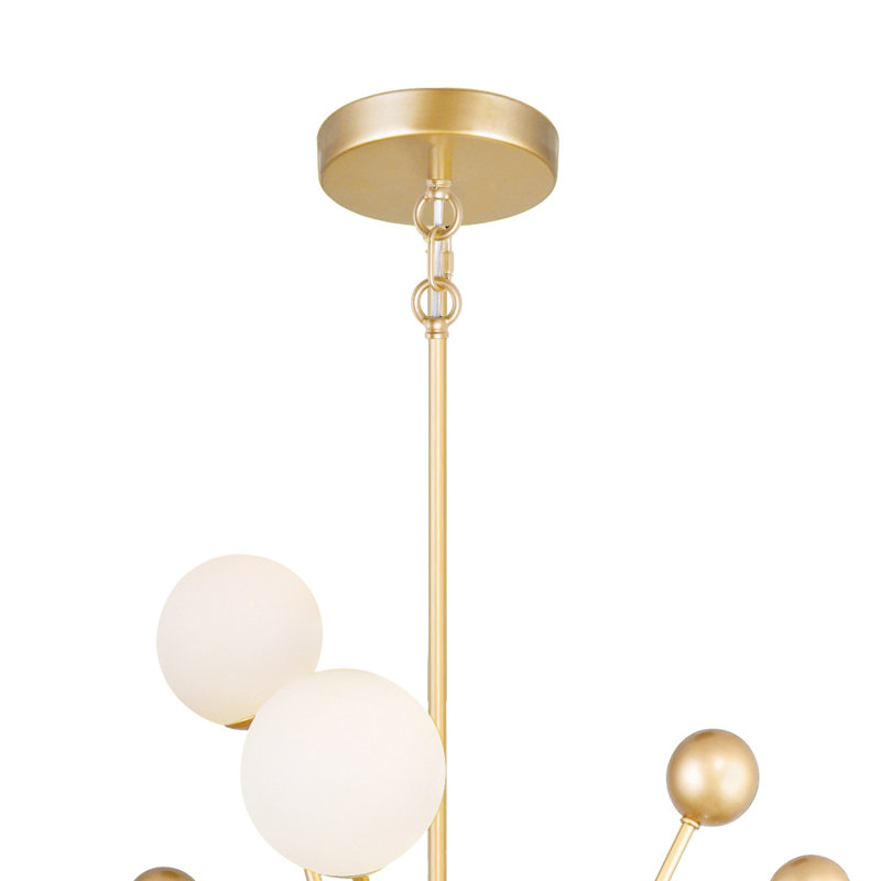 Malyki 17 Light Chandelier With Sun Gold Finish for Dining Room, Bedroom, or Living Room, Sun Gold