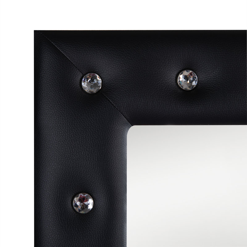 Miroir de porte pleine grandeur Osmon, Noir, 42 po x 14 po