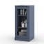 Armoire de salle de bain 100% bois massif 16,5 po avec porte en verre transparent et tablettes réglables-1436492791