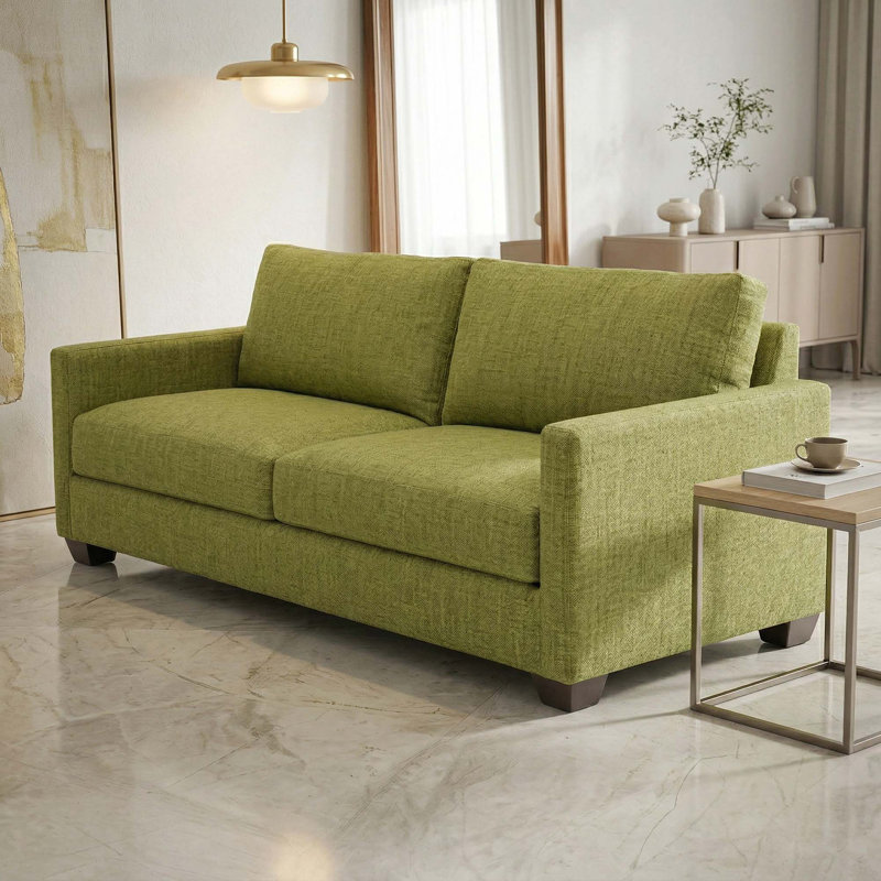Canapé classique avec fabrication artisanale américaine et livraison rapide en 5 jours, Green Fabric