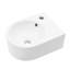 13" Ceramic Wall Mounted Bathroom Sink White Circular Lavatory Vanity Sink with Overflow