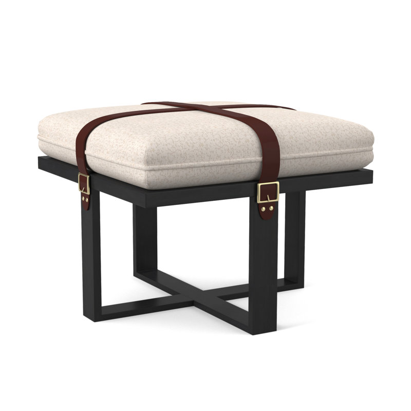 Square Ottoman, Espresso, Libby Linen