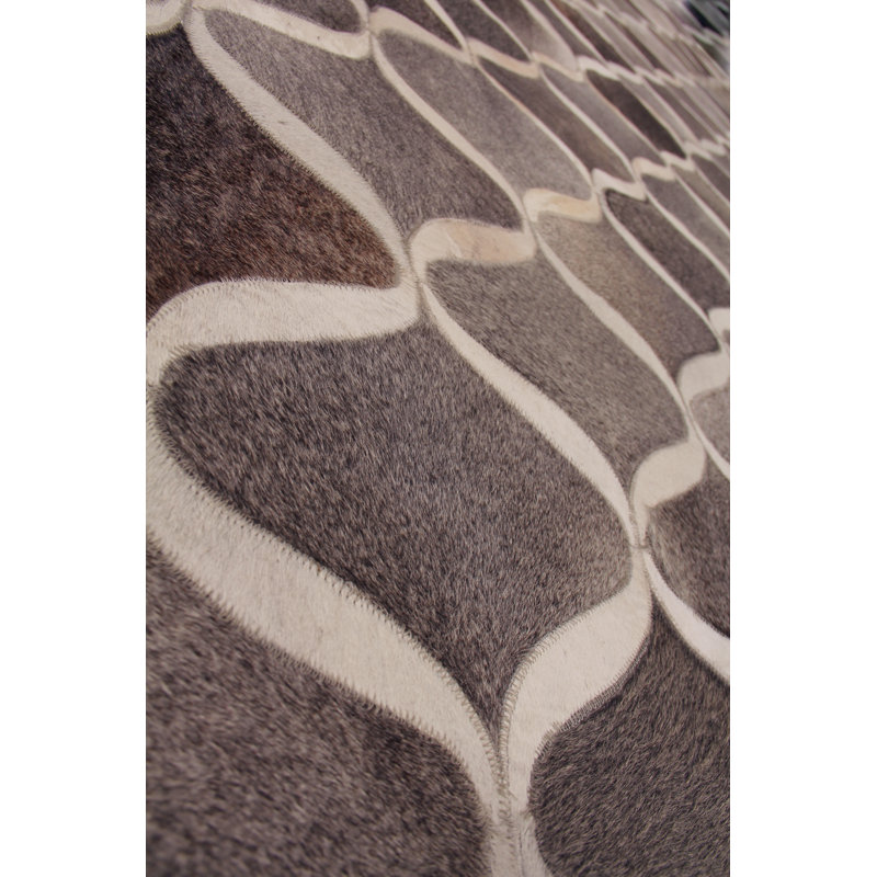 Natural Hide Cowhide Geometric Area Rug