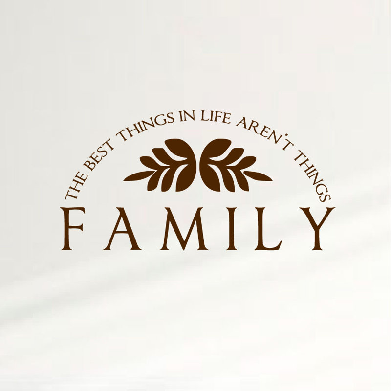 Text & Numbers Non-Wall Damaging Wall Decal, Matte Brown
