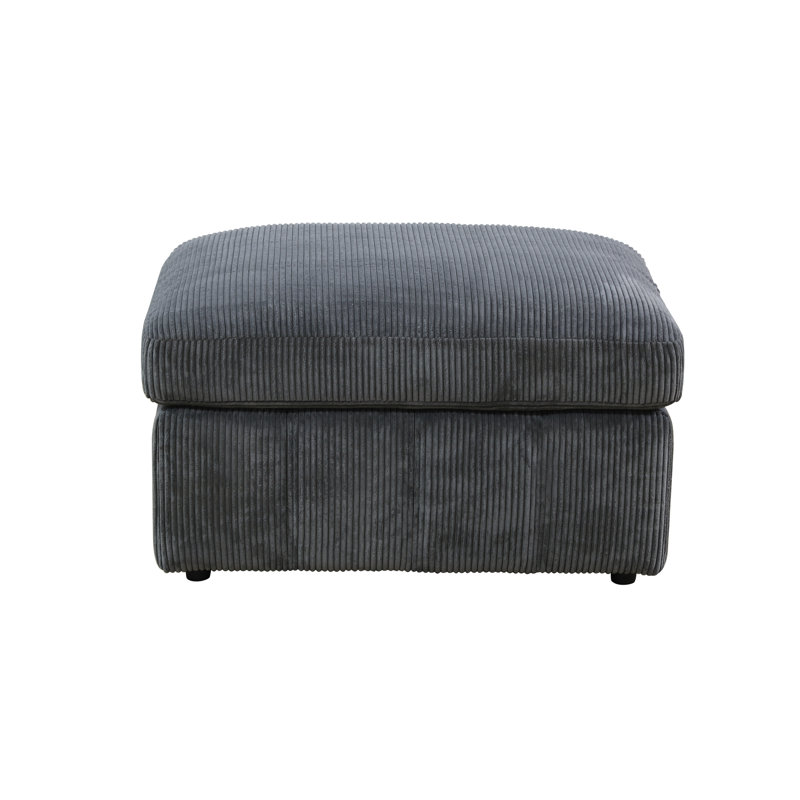 Repose-pieds modulaire en velours côtelé, Gris
