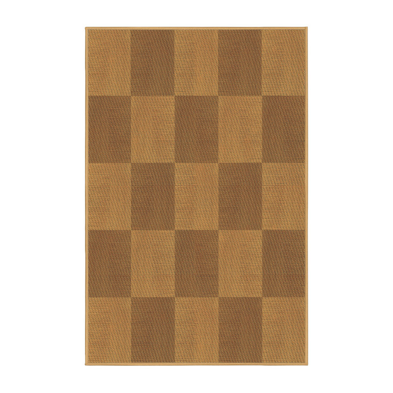 Brun Vichy Tapis décoratif, Rectangle 2 pi x 3 pi