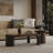 Modern minimalist oval coffee table set