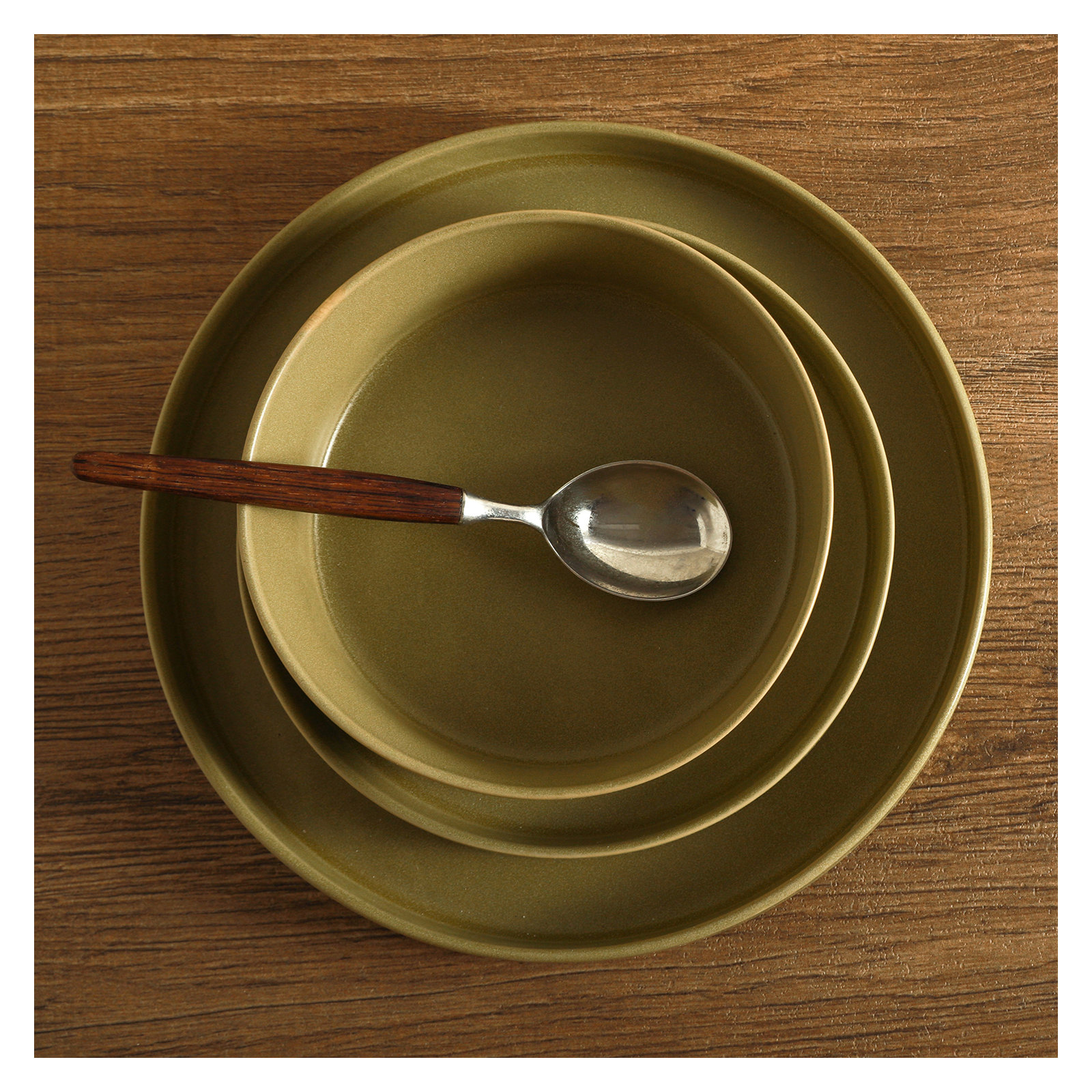 MODAN Stoneware Dinnerware Set, Green