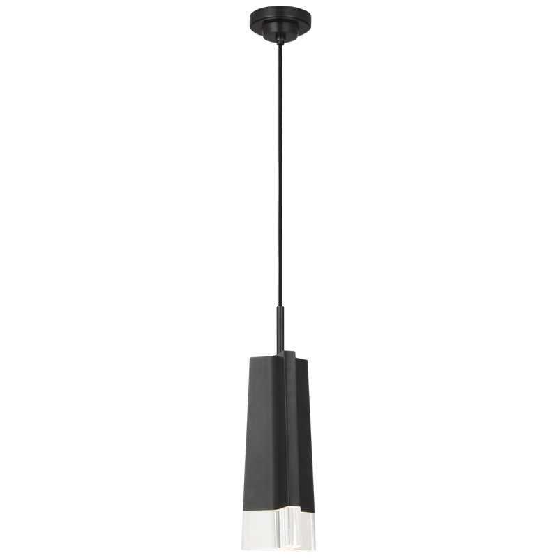Thomas O'Brien Matcha Single Light Pendant in Bronze with Clear Glass, Bronze