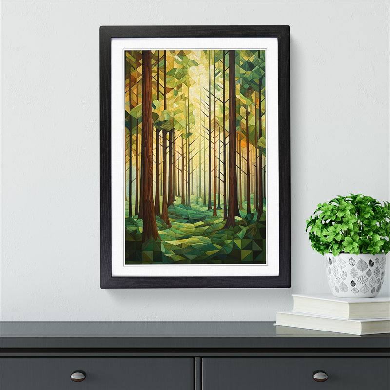 Single Picture Frame Print on Wood, Black Framed, 34cm H x 25cm W