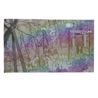 Serviette de thé misty soirée à shinobazu étang