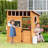 Wooden Playhouse for Kids Outdoor Garden Pretend Play Games