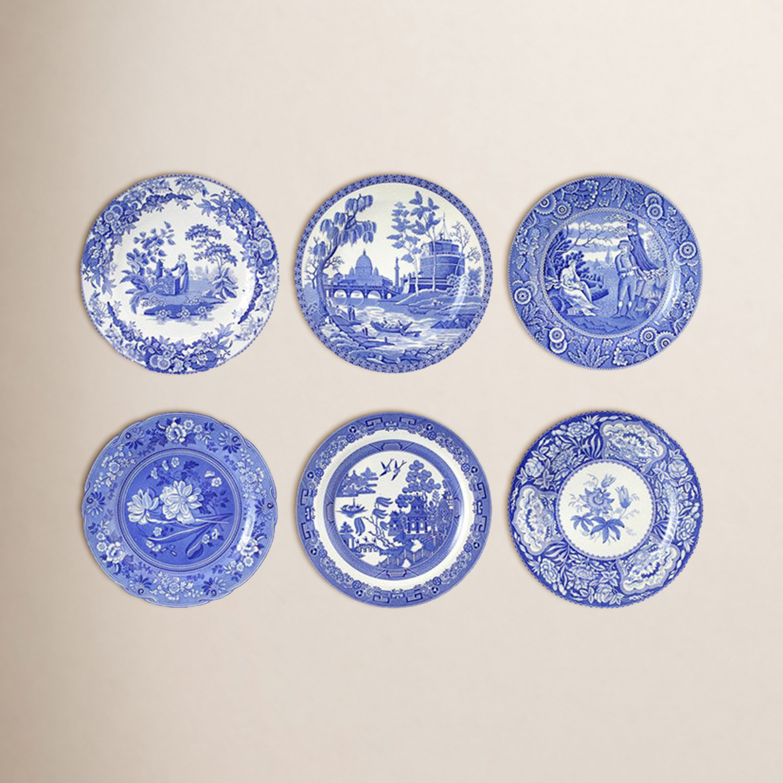 Spode Blue Room Georgian Plates 10.5"
