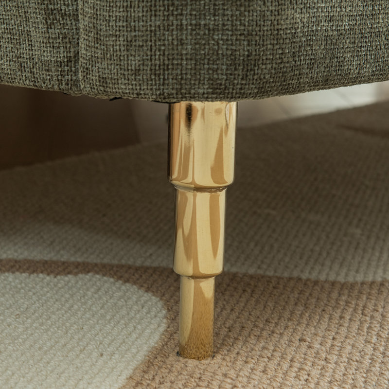 Lit plateforme tapissier avec dossier, Grand, Vert