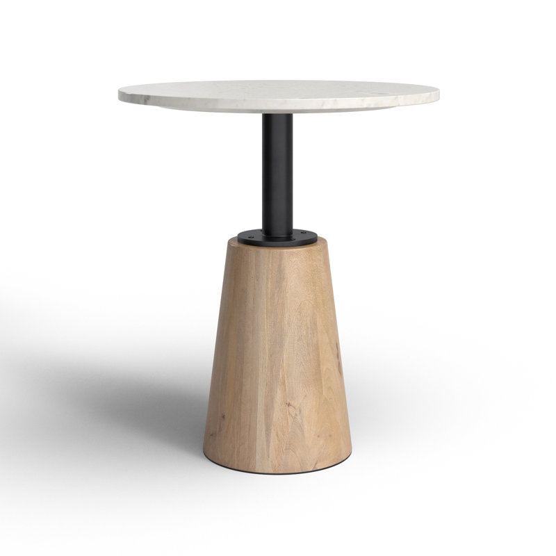 Thomas 48'' Genuine Marble Pedestal Dining Table, Brown