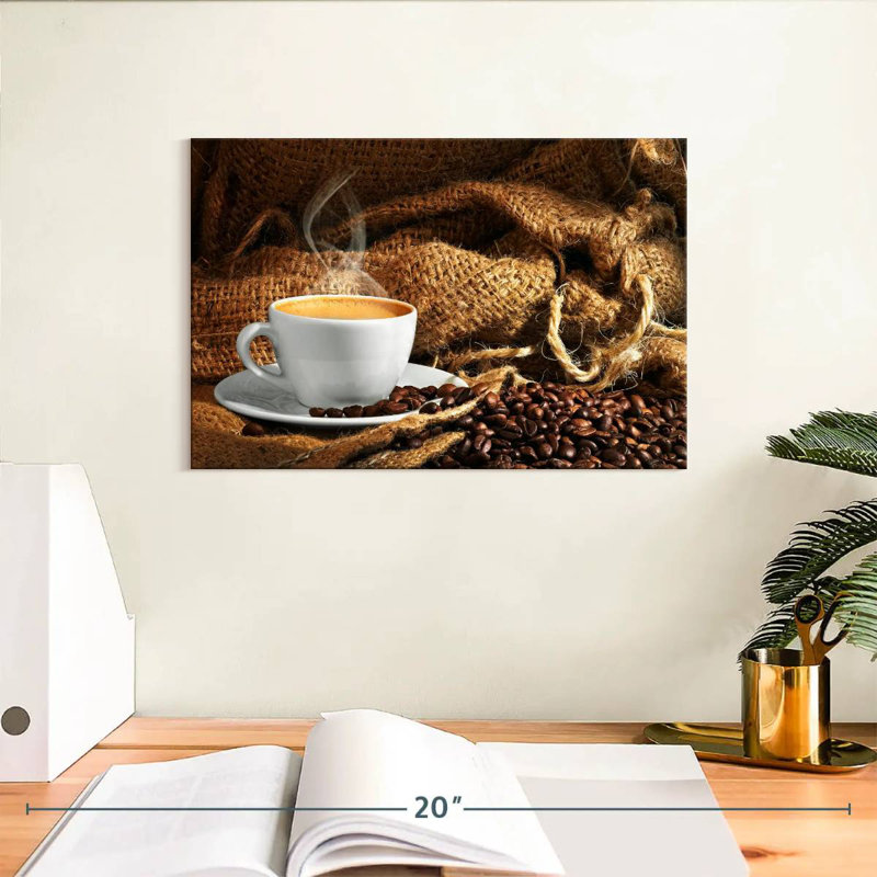 Yarlin Beans And Steaming Coffee