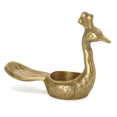 Photophore en aluminium doré 6 po Aurum Peacock