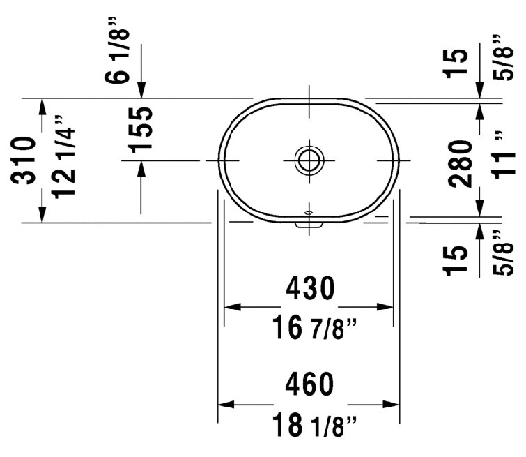 Foster Ceramic Oval Undermount Bathroom Sink with Overflow