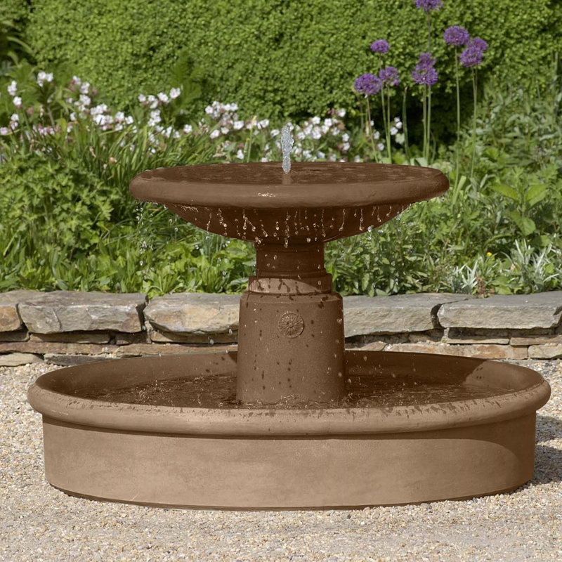 Esplanade Weather Resistant Floor Fountain, Aged Limestone