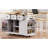 53-inch Kitchen Island with Drop Leaf & Power Outlet (Two Packages)