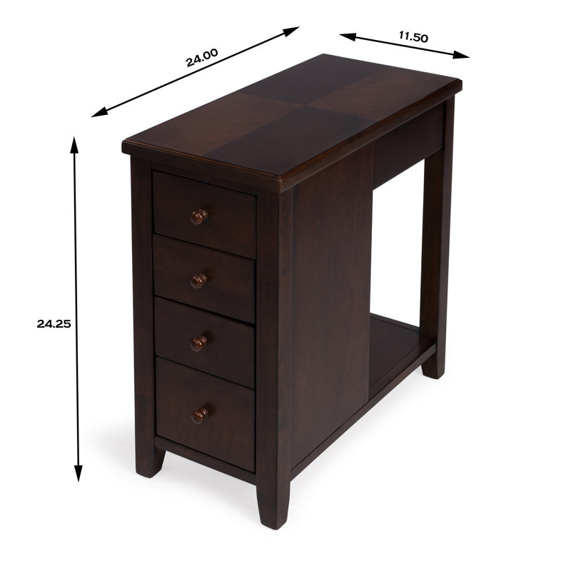 Kelton 4 Drawer Side Table, Cherry