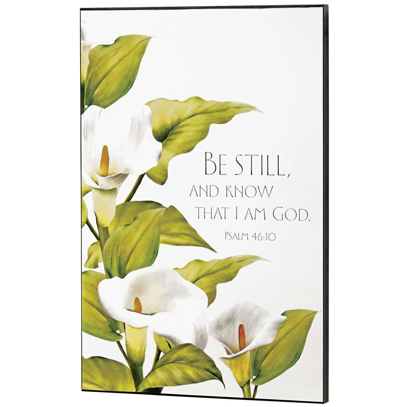 Plaque murale Be Still Ps.46: 10 12x18 MDF