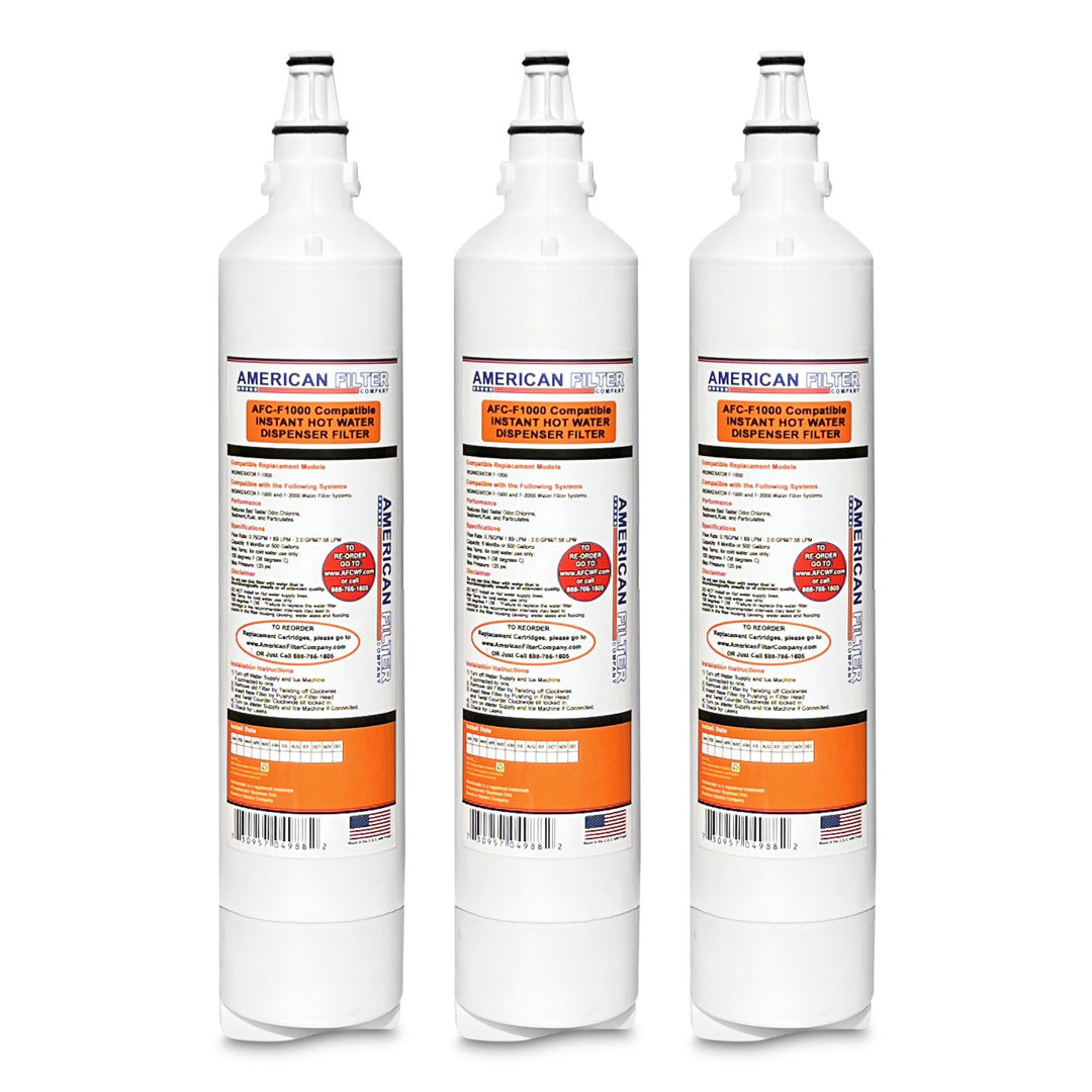 AFC Brand Water Filters, Compatible with Insinkerator F-1000 Water Filters (made by AFC) (Set of 3) AFC