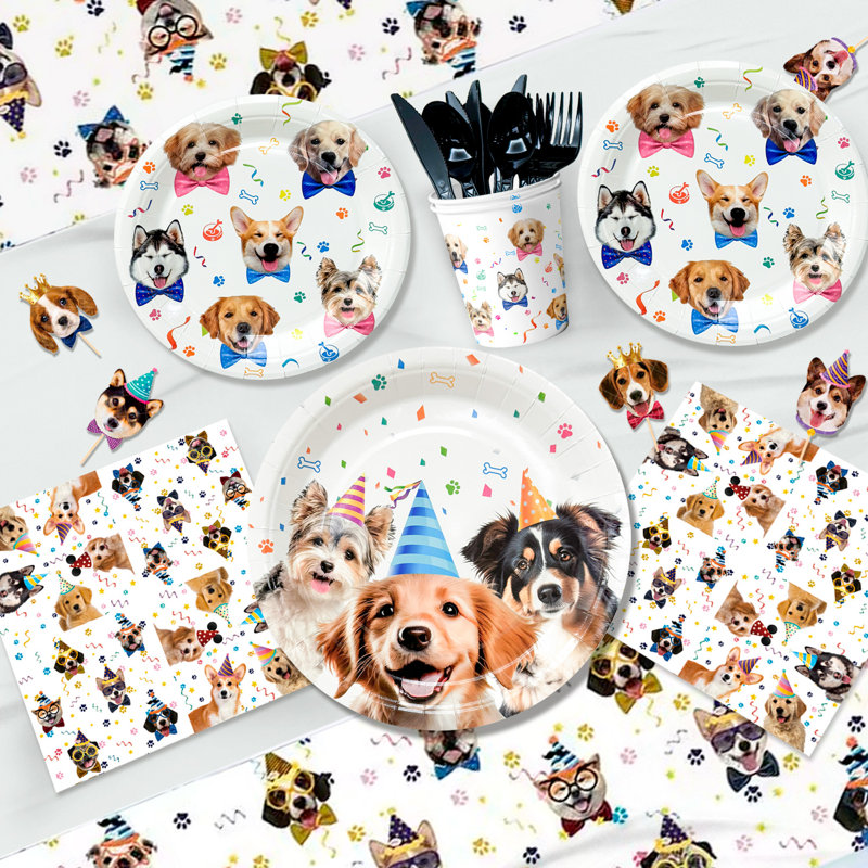 148 pièces d'articles de fête d'anniversaire pour chiots