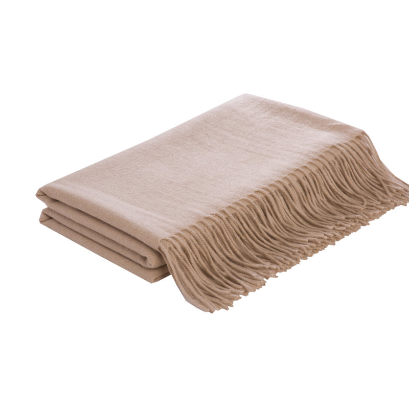 Jeté en fibre naturelle non tissée Fibre par Auskin - l 59 po x L 71 po, blanc