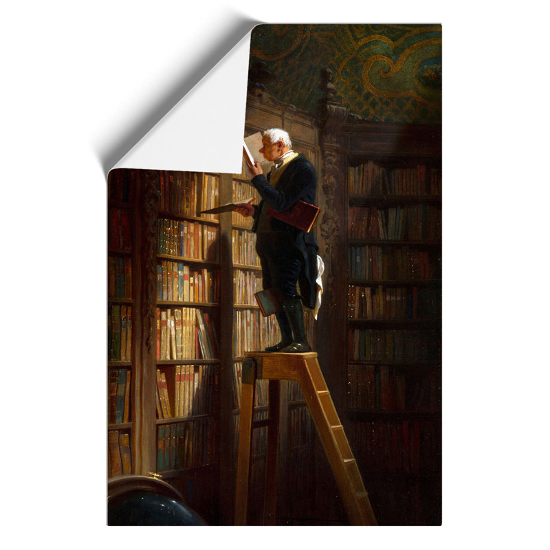 Bookworm by Carl Spitzweg - Wall Art, 42cm H x 30cm W x 0.1cm D