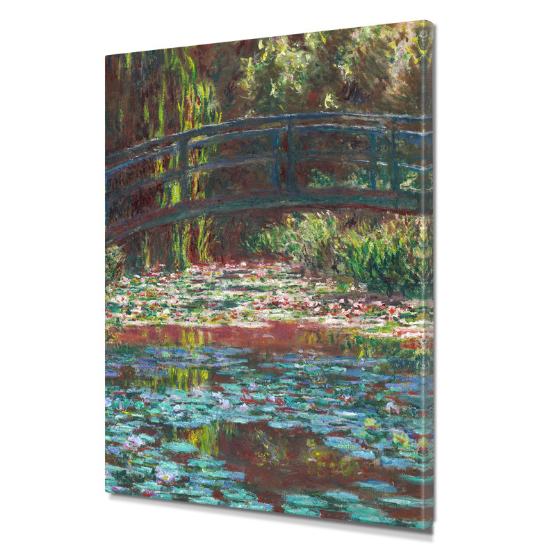 Reproduction d'art de Claude Monet, "Water Lily Pond 1900". Estampe numérique sur toile, H 30 po x l 24 po x P 0,75 po