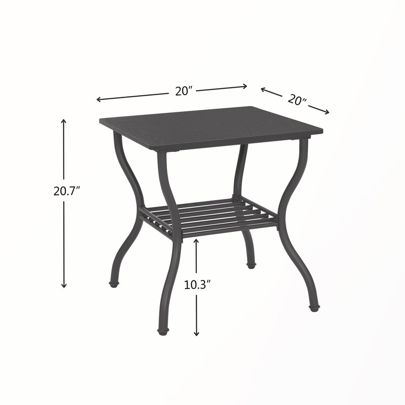 Table basse en métal 3 pièces