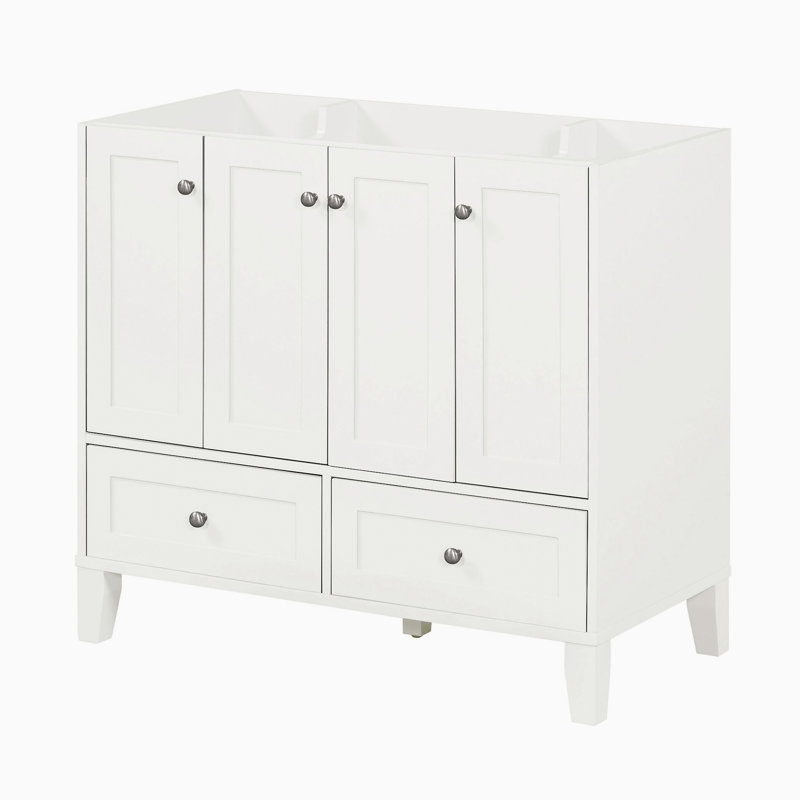 Base de meuble-lavabo simple 35,51 po seulement, Blanc