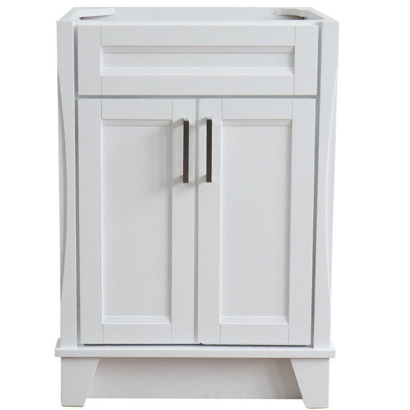Base de meuble-lavabo simple 24 po seulement, Blanc