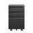 3 Drawer Mobile File Cabinet With Lock,Metal Filing Cabinets For Home Office Organizer Letters/Legal/A4,Fully Assembled,Black-121226196