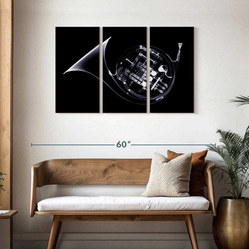 Radiographie du cor français, H 28 po x l 45 po